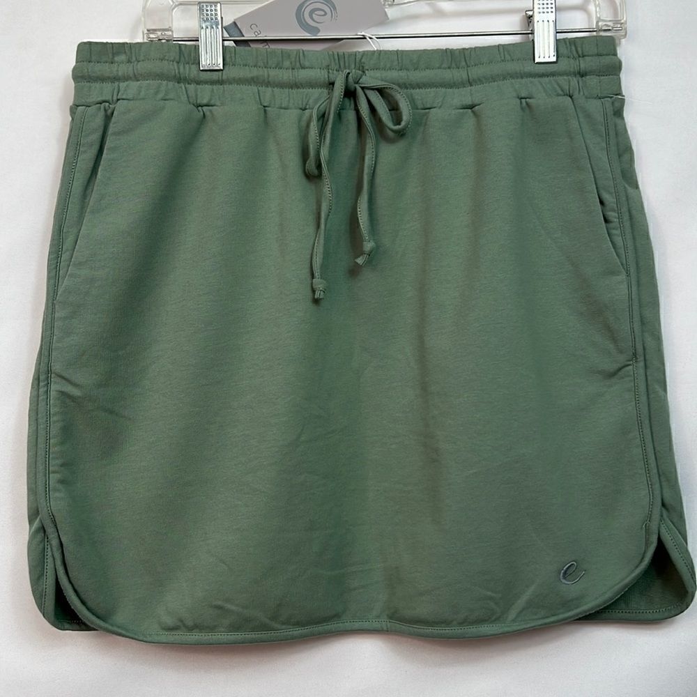 Calme by Johnny Was sage green Terry Commuter Short Skirt size medium NWT
